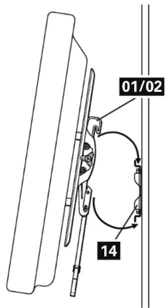 SANUS Classic MLT14 - STEP 3 Hang the TV with Mounting Brackets on the Wall Plate - 2