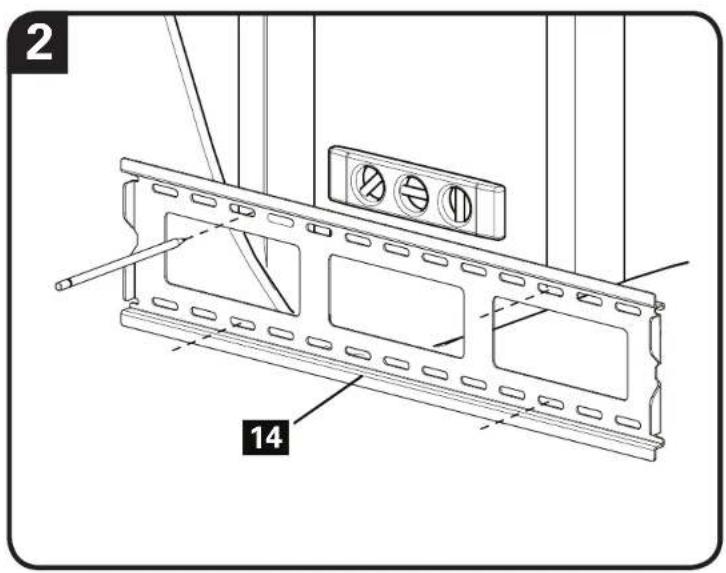 SANUS Classic MLL11 - STEP 2A Attach Wall Plate to Wall - Wood Stud - 2