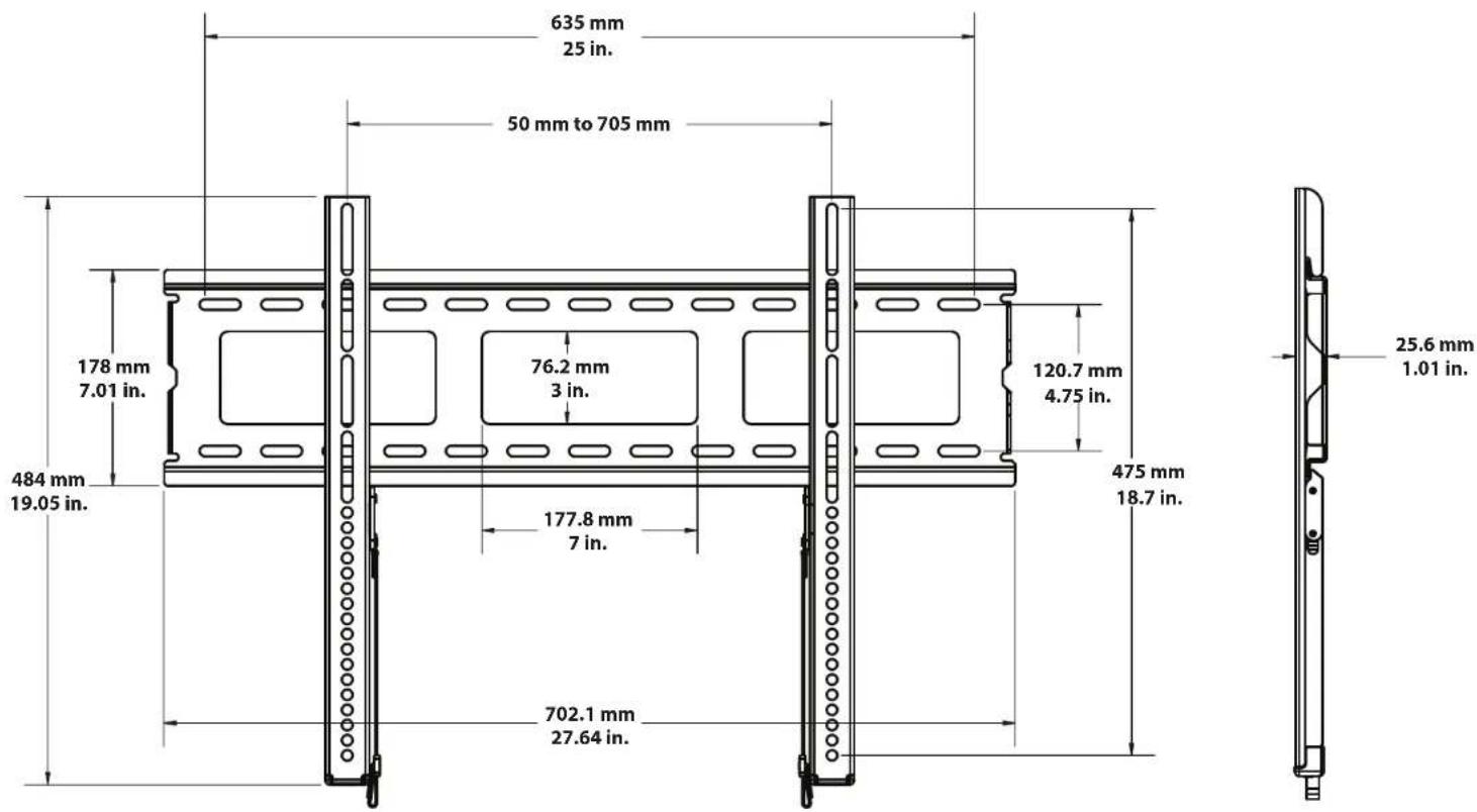 SANUS Classic MLL11 - Dimensions - 1