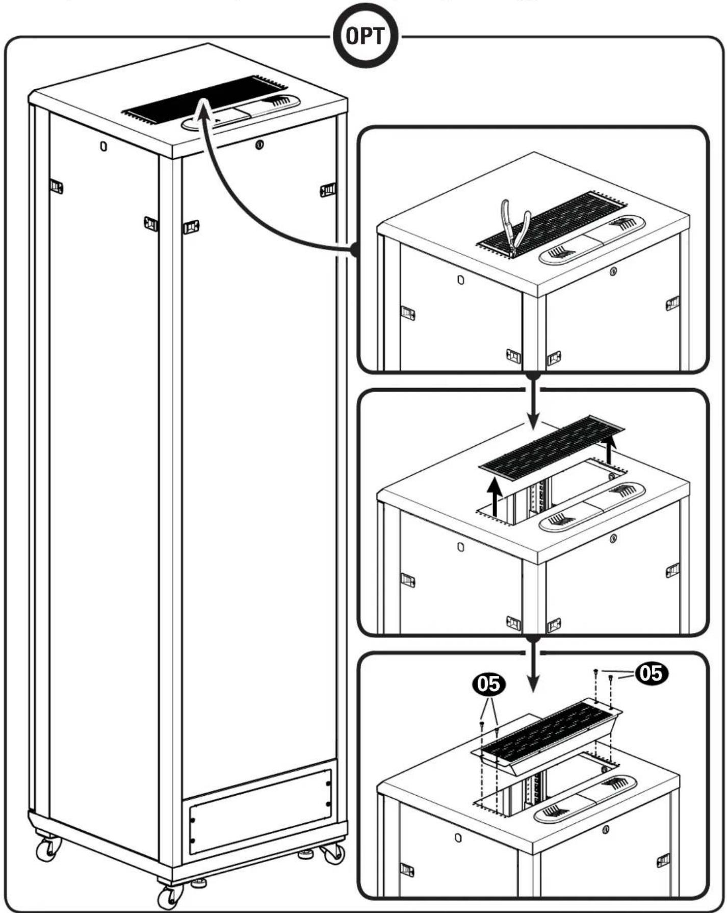 SANUS CFR2136 - Install Fan for Additional Ventilation (Top or Bottom) - 1