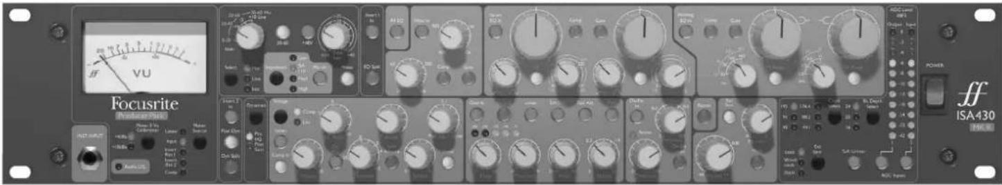 FOCUSRITE ISA 110 - ISA 430 MKII Contrôles en face avant - 1