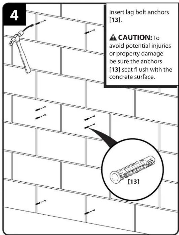 SANUS CFR1620 - Wall Mounting - Stacking (solid concrete or concrete block) - 5