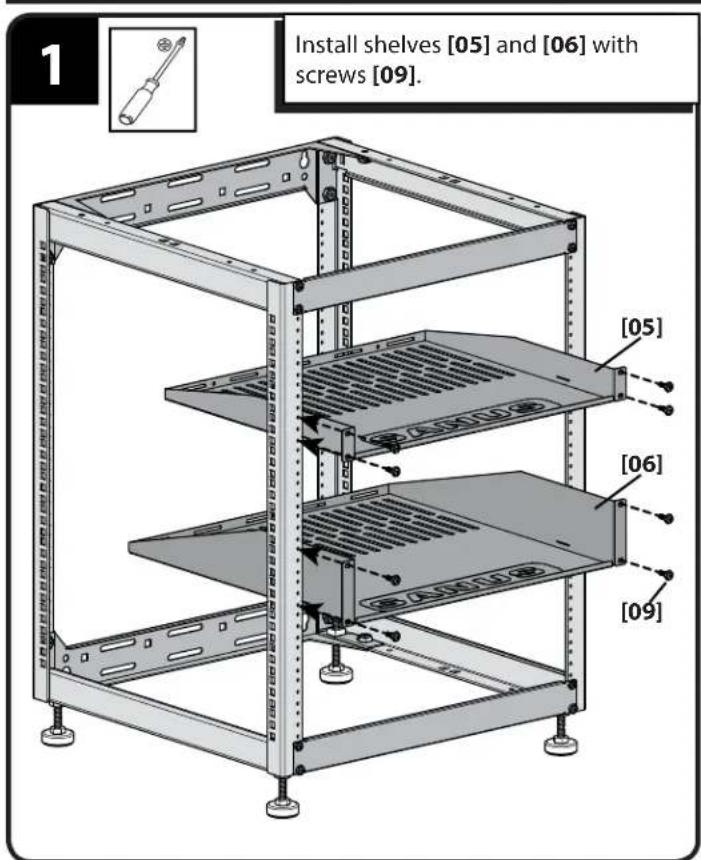 SANUS CFR1620 - Install Shelves - 1