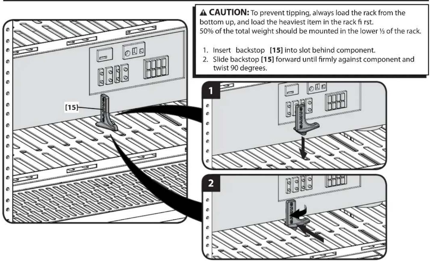 SANUS CFR1620 - Install Shelf Backstops (optional) - 1