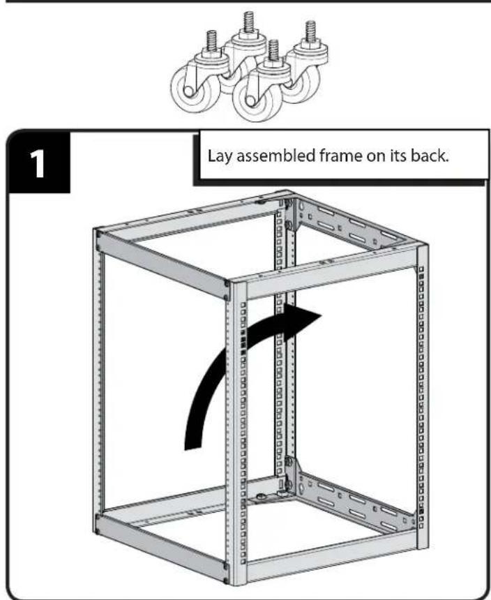 SANUS CFR1620 - Install Casters (optional CA6CK caster kit purchased separately) - 1