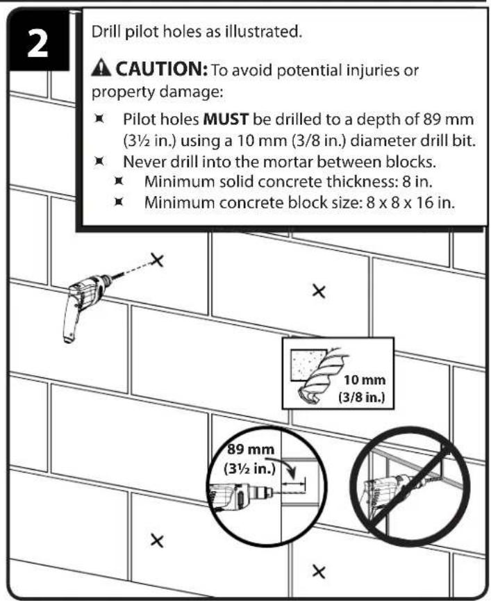 SANUS CFR1620 - Single Wall Mounting (solid concrete and concrete block) - 2