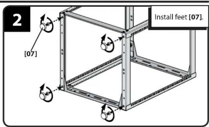 SANUS CFR1620 - Install Feet (optional) for use on floor - 2