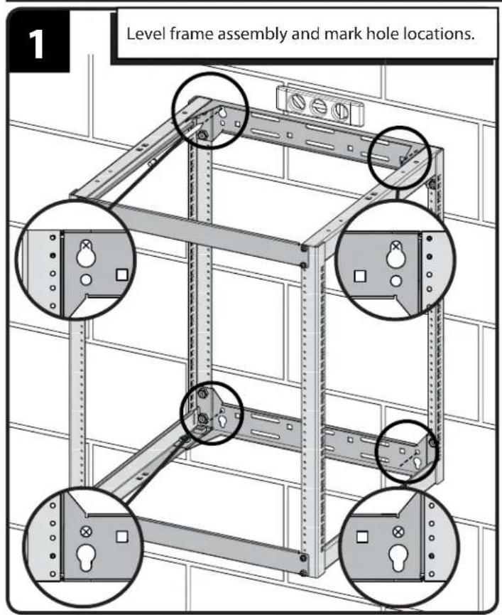 SANUS CFR1620 - Single Wall Mounting (solid concrete and concrete block) - 1