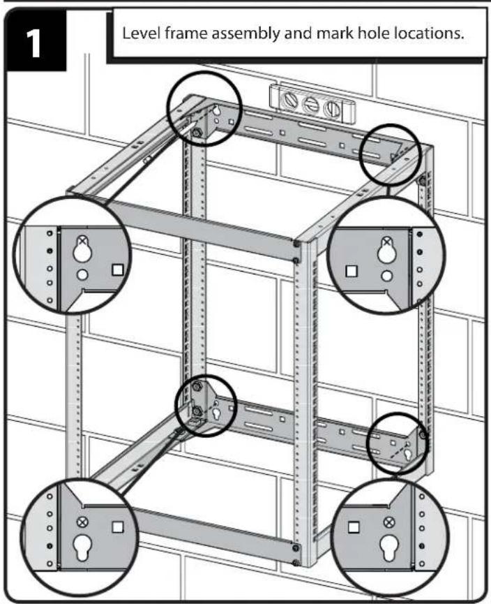 SANUS CFR1615 - Single Wall Mounting (solid concrete and concrete block) - 1