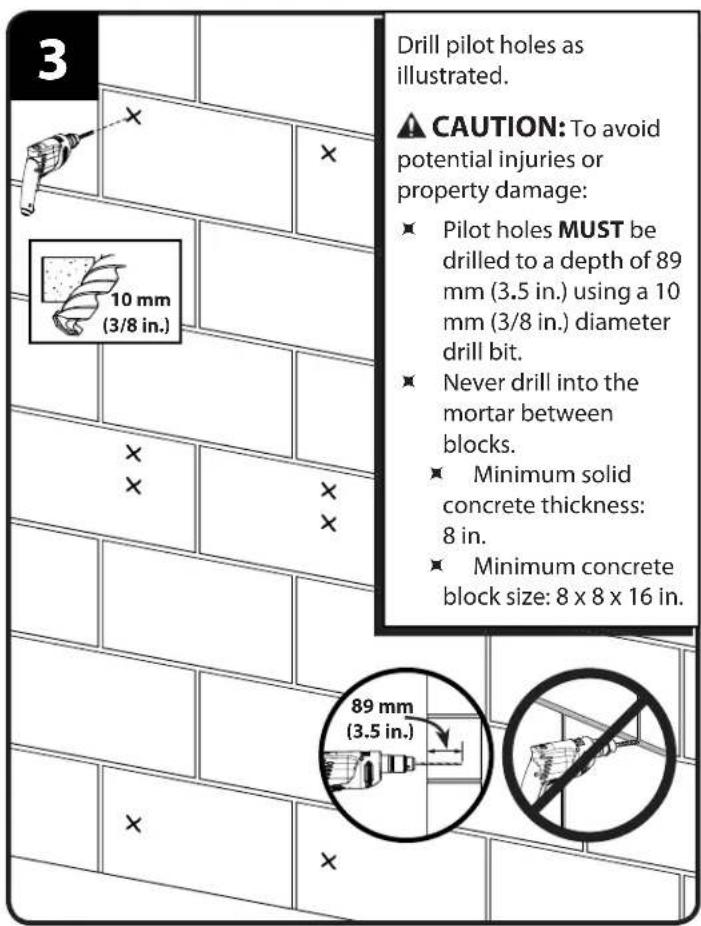 SANUS CFR1615 - Wall Mounting - Stacking (solid concrete or concrete block) - 3