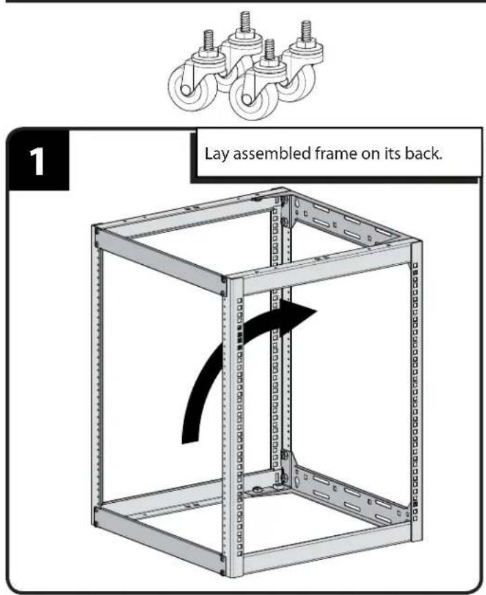 SANUS CFR1615 - Install Casters (optional CA6CK caster kit purchased separately) - 1