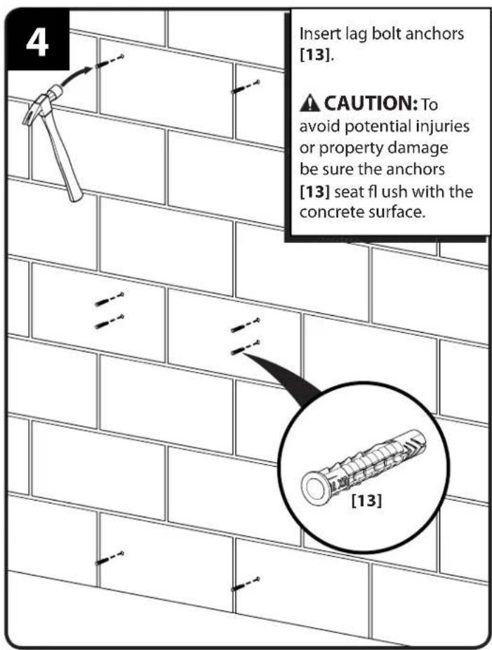 SANUS CFR1615 - Wall Mounting - Stacking (solid concrete or concrete block) - 4