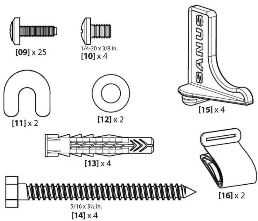 SANUS CFR1615 - Supplied Parts - 2