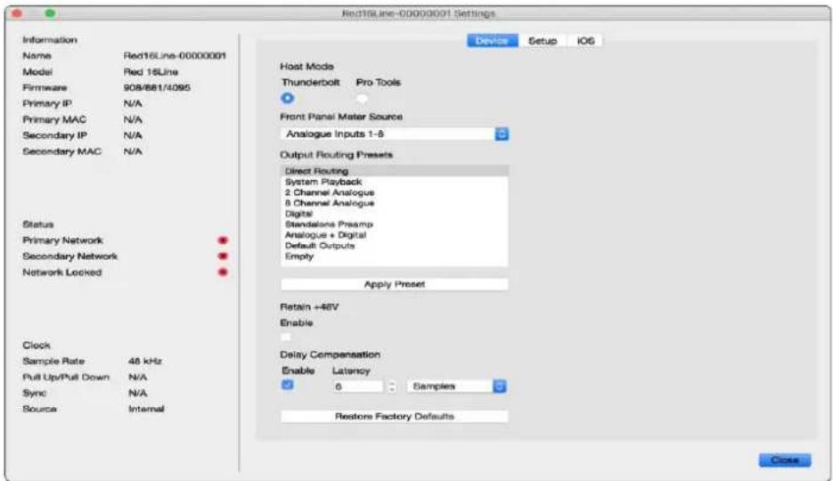 FOCUSRITE Red 8Pre - Menu Outils - 1