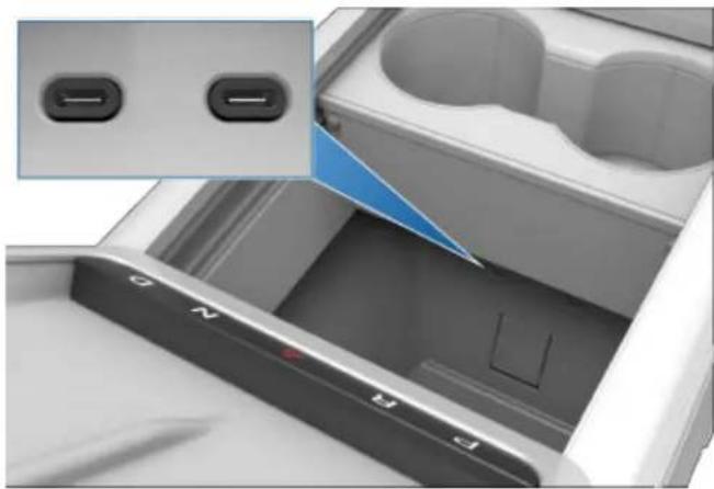 TESLA Model S (2022) - Ports USB - 1