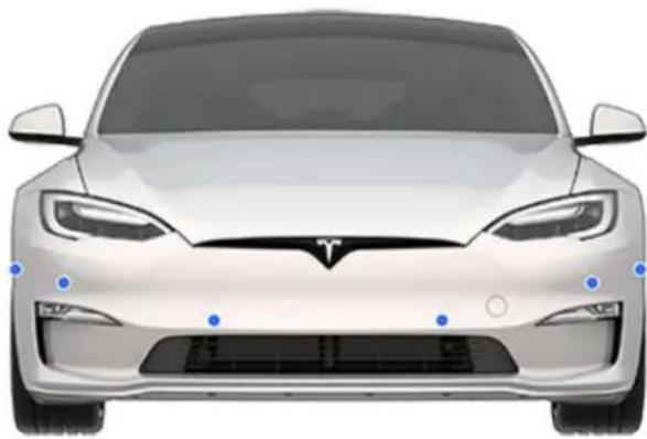TESLA Model S (2022) - Mode de fonctionnement de l'Assistance au stationnement - 2