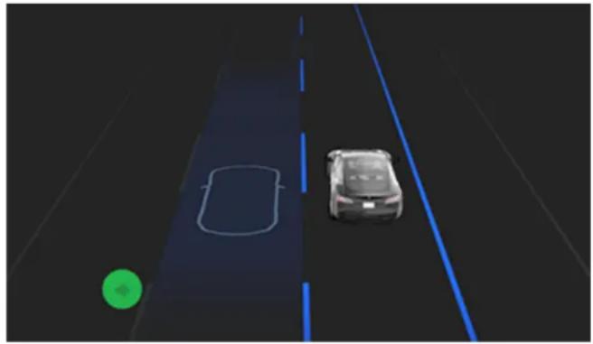 TESLA Model S (2022) - Changement de voie auto - 1