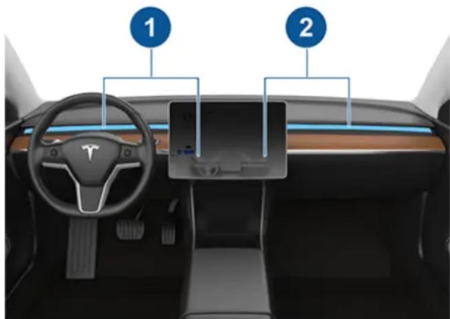 TESLA Model 3 (2022) - Réglage des volets d'aération avant - 1