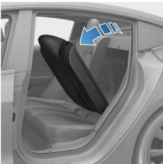 TESLA Model 3 (2022) - Rabattre la banquette arrière - 2