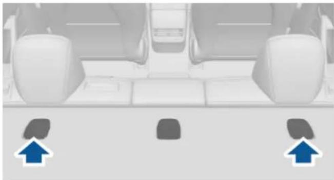 TESLA Model 3 (2022) - Mise en place des sangles d'ancrage supérieures - 1