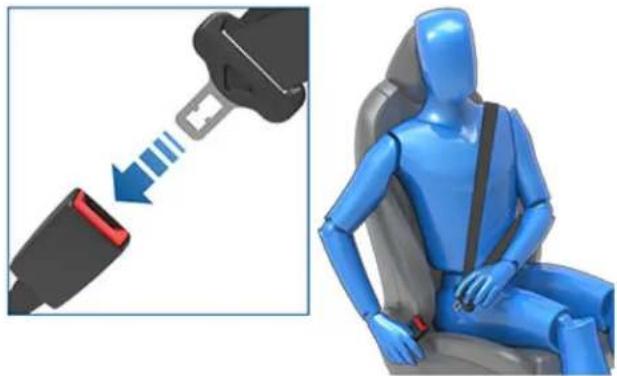 TESLA Model Y (2022) - Pour boucler une ceinture de sécurité - 2