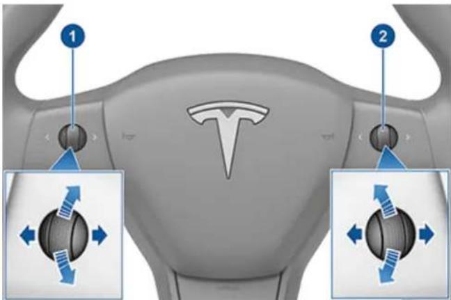 TESLA Model Y (2022) - Boutons de défilement - 1