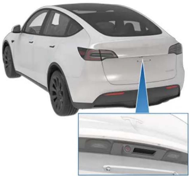 TESLA Model Y (2022) - Emplacement de la caméra - 1