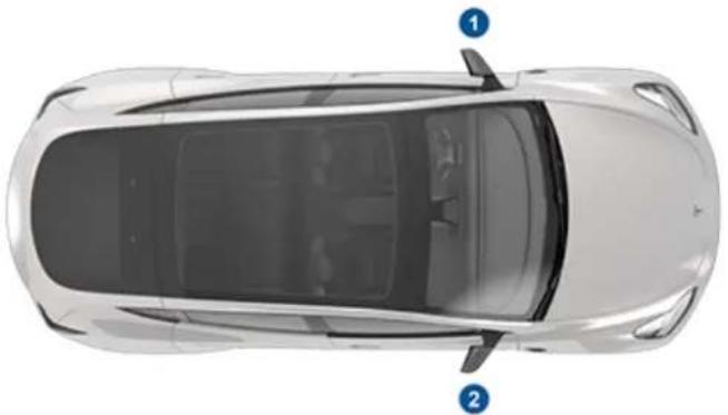 TESLA Model Y (2022) - Emplacement des composants - 1