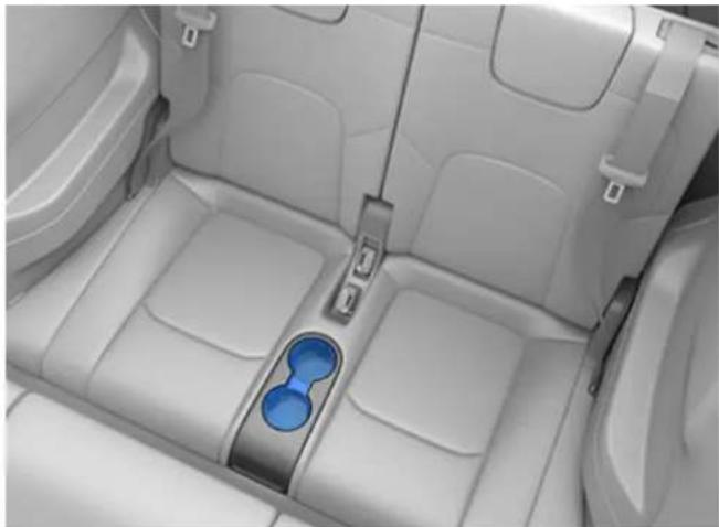 TESLA Model Y (2022) - Porte-gobelets de la troisième rangée (véhicules 7 places uniquement) - 1