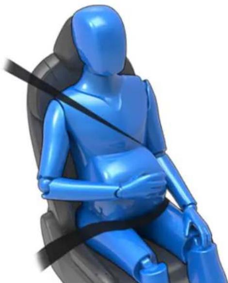 TESLA Model Y (2022) - Port de la ceinture de sécurité pendant la grossesse - 1