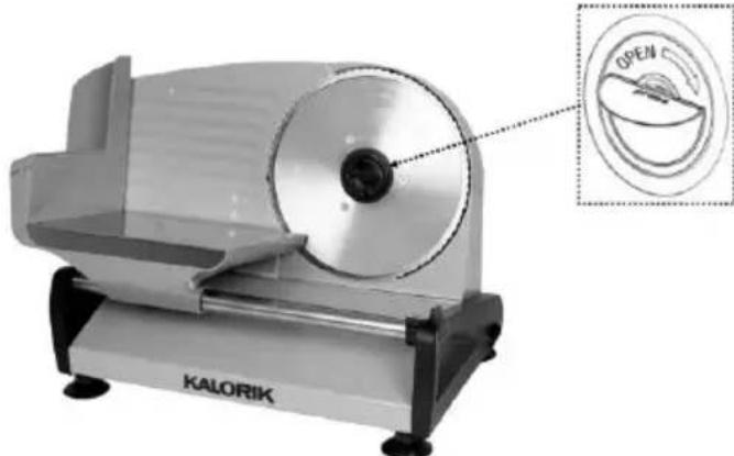 KALORIK AS 45493 S - ENLEVER LA LAME ET LE CHARIOT COULISSANT POUR NETTOYER : - 1