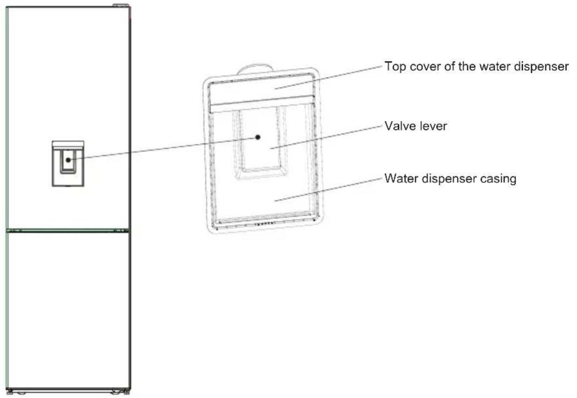 SHARP SJ-BA10DMDIE-EU - Front water dispenser group - 1