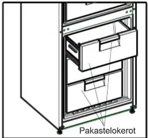 SHARP SJ-BA09DTXLF-EU - Pakastelokeron irrottaminen: - 3