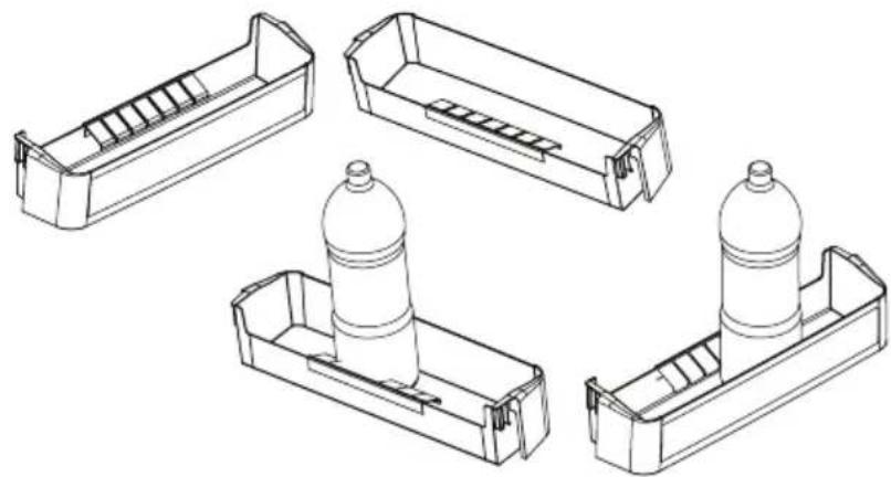 SHARP SJ-BA05DHXWF-EU - Flaskeholder (På visse modeller) - 2