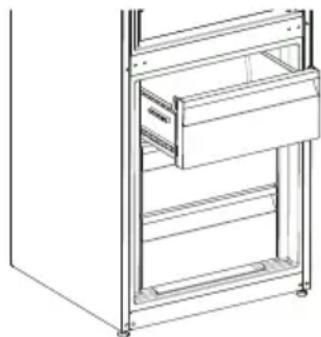 SHARP SJ-BA20DHXIE-EU - Herausnehmen des Gefrierfachs - 1