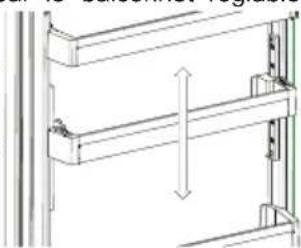 SHARP SJ-LC31CHXIF-EU - Balconnet réglable AdaptiLift (Dans certains modèles) - 2