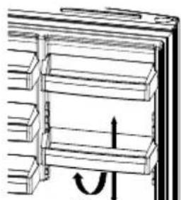 SHARP SJ-BA35CHDIE-EU - Balconnet réglable AdaptiLift (Dans certains modèles) - 1
