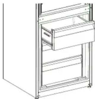SHARP SJ-BA22IHXWE-EU - Pour enlever le compartiment du congélateur; - 1