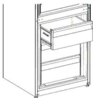 SHARP SJ-BA31IEBGE-EU - Pour enlever le compartiment du congélateur; - 1