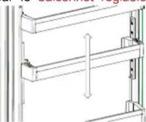 SHARP SJ-BB20DTXWF-EU - Balconnet réglable AdaptiLift (Dans certains modèles) - 2
