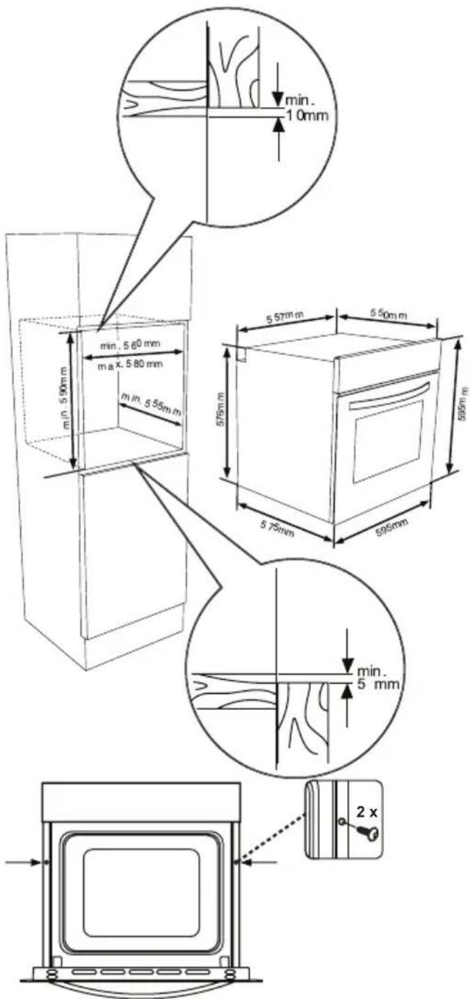 SHARP KA-70T50BHH-EU - CHOISIR UN EMPLACEMENT POUR LE FOUR - 3