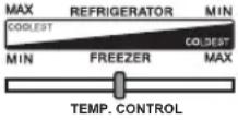 SHARP SJ-X300-SL - Palanca de control de temperatura (en el compartimento del congelador) - 2