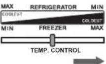 SHARP SJ-X300-SL - Temp. control lever (in the freezer compartment) - 6