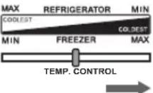 SHARP SJ-X300-SL - Palanca de control de temperatura (en el compartimento del congelador) - 6