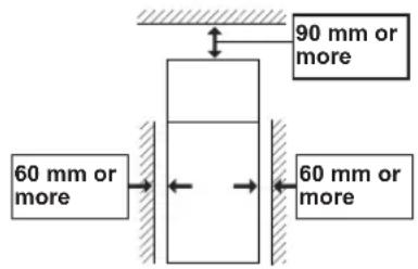 SHARP SJ-X300-SL - Keep adequate ventilation space around the refrigerator. - 1