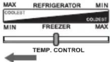 SHARP SJ-X300-SL - Leva di controllo della temperatura (nello scompartimento frigorifero) - 4