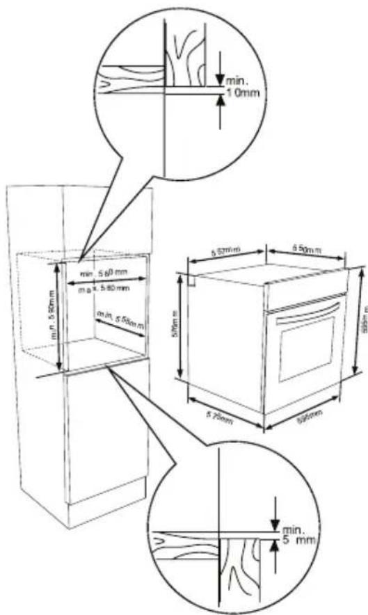 SHARP K-60M15BL2-EU - HET KIEZEN VAN EEN PLAATS VOOR DE OVEN - 2