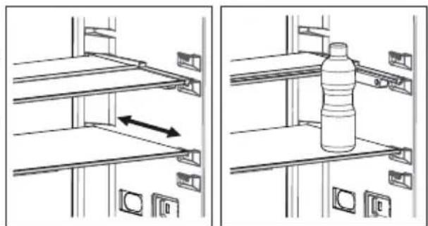 SHARP SJ-LC41CHXWE-EU - Clayette rétractable AdaptiShelf (Dans certains modèles) - 1