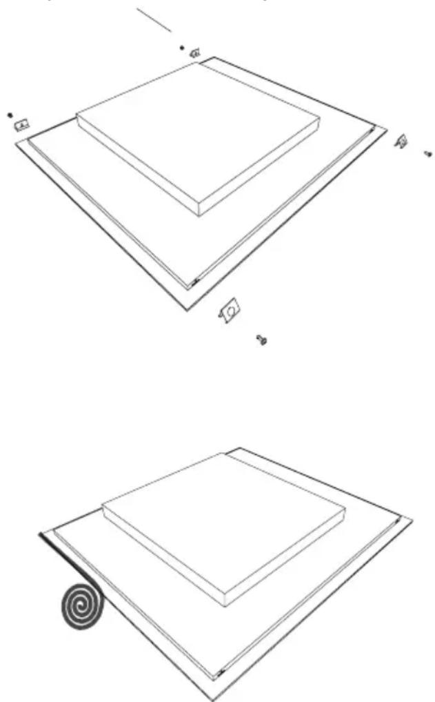 SHARP KH-6I19FT00-EU - Installation de la plaque de cuisson dans un plan de travail - 1