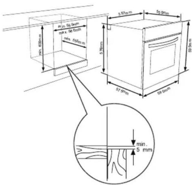 SHARP KA-60D22IM1-EU - CHOISIR UN EMPLACEMENT POUR LE FOUR - 3